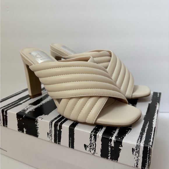 New Dolce Vita Ivory Heeled Sandals Size 6 - Picture 1 of 6